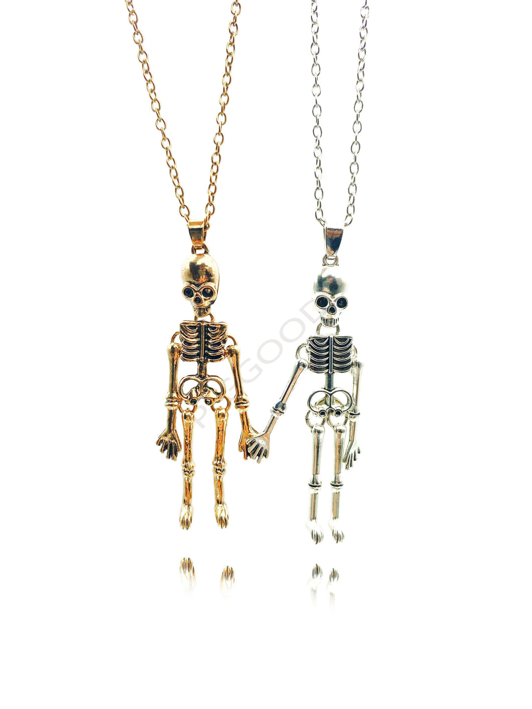 Halten Sie die Hände bis zum toten Halloween-Skelett-Geist-Schädel-Magnet-Halskette