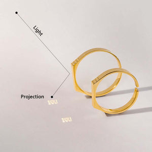 New Techonolog “I🤍U” Light Projection Ring