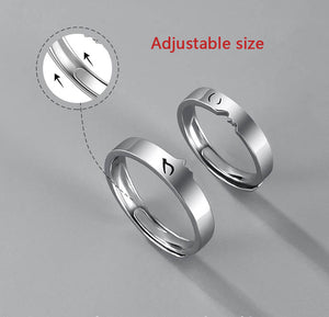 Kiss Rings of Love 2 Best Friend kiss in a room Couples Ring