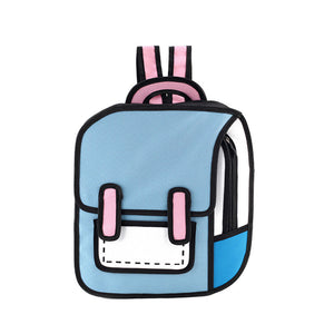 2D-Zeichenrucksack Niedliche Schultasche für Schüler