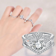 Load image into Gallery viewer, 3 in 1 Best friend Crown Diamond Ring 3BFF Rings
