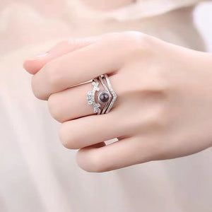 100 Languages I Love You Projection Ring Crown 3 In 1 open