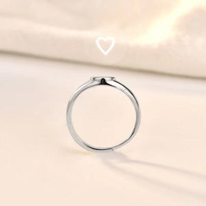 Nuevo anillo Techonolog de plata esterlina con proyección de luz en forma de "corazón"