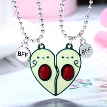 Load image into Gallery viewer, Avocado distance Magnetic Couple BFF Necklace
