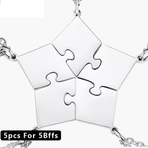 3-10 PCS / Set BFF Family Puzzle Colgante Nombre grabado Collar