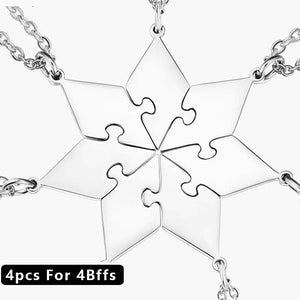3-10 PCS / Set BFF Family Puzzle Colgante Nombre grabado Collar