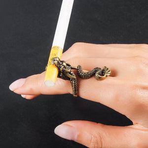 Serpiente Dragón Porta Cigarrillos Anillos para Fumador