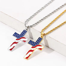 Load image into Gallery viewer, 2pcs/set the US map Cross necklaces

