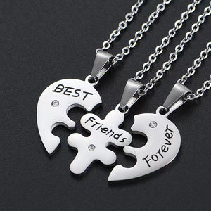 3pcs Best Friends Forever Matching Necklaces