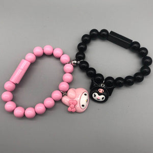 2 Best Friend Sanrio Handy-Ladegerät, magnetisches Armband, Ladekabel, Armband
