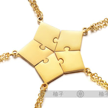 Load image into Gallery viewer, 3-10 PCS/Set BFF Family Puzzle Pendant Engraved name Necklace
