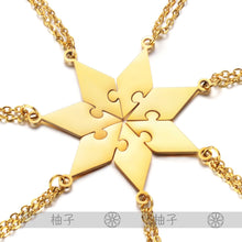 Load image into Gallery viewer, 3-10 PCS/Set BFF Family Puzzle Pendant Engraved name Necklace
