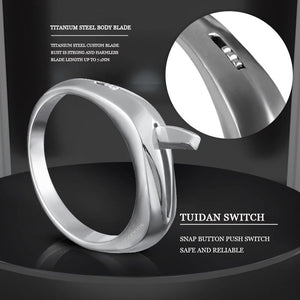 Cuchillo multifuncional invisible con anillo de autodefensa para mujeres y niñas