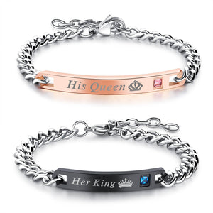 Beauty&amp;Beast King&amp;Queen Paar passendes Armband