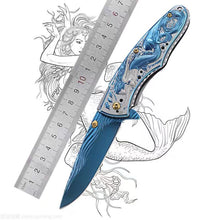 Load image into Gallery viewer, 3D Printed Mermaid Camping Knife with Belt Clip
