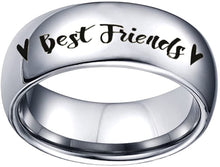 Load image into Gallery viewer, 1pc Best Friends Ring Engraved Name Date BFF Friendship Ring
