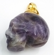 Load image into Gallery viewer, Natural Healing Crystal Perfume Ashes Keeper Skull Head Necklace
