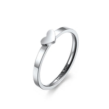 Load image into Gallery viewer, Heart Matching Ring I Love You engraved Promise Ring
