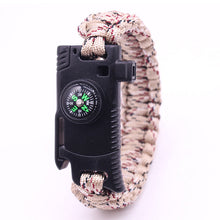 Load image into Gallery viewer, 5 in 1 Multi Bracelet Whistle Spark Maker Compass Rope Knife Bracelet
