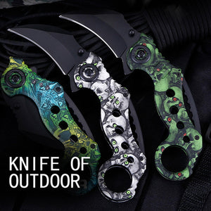 Cuchillo de garra de escorpión para exteriores, autodefensa, caza, supervivencia, cuchillo para acampar
