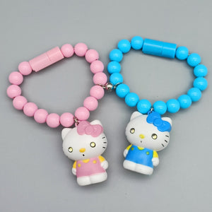 Lighting Hello Kitty Say "I Love You" Phone Charger Bracelet Charger Cable Magnetic Bracelet