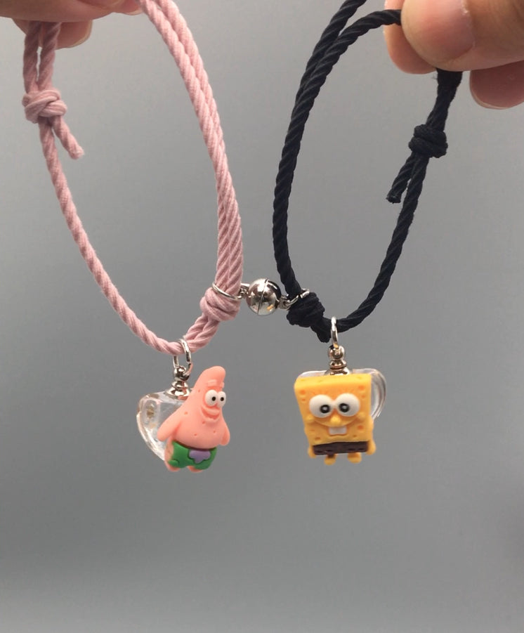 Spongebob Patrick My Melody Kuromi Magnetic Bracelet Add Keep Blood Bracelet