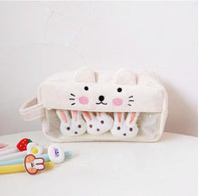Load image into Gallery viewer, Plush Cute Pencil Case Kawaii Large Capacity Pencilcase

