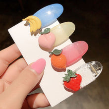 Load image into Gallery viewer, Cartoon Hair Clip Hairgrips Fruit Strawberry
