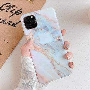 Halter Ständer Marmor Hülle für iPhone Huawei Skin IMD Silikon Handyhülle