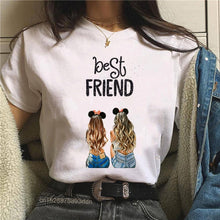 Laden Sie das Bild in den Galerie-Viewer, Frauen Beste Freunde Mädchen T-Shirt Mädchen Sommer Casual Tops
