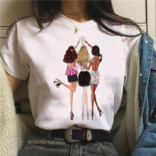 Laden Sie das Bild in den Galerie-Viewer, Frauen Beste Freunde Mädchen T-Shirt Mädchen Sommer Casual Tops

