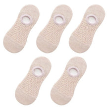 Load image into Gallery viewer, 5 Pairs/Set Women Silicone non-slip invisible Socks
