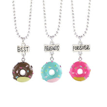 Load image into Gallery viewer, 2-3pcs/ Set Cute Cartoon Donut Hamberger pendent Best Friend Necklace
