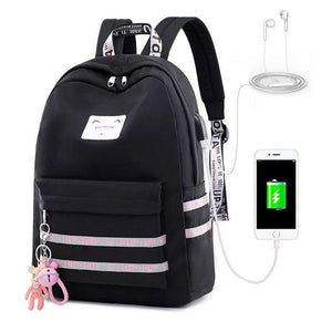 2020 Neuer USB-Rucksack für Teenager-Mädchen-Schultasche