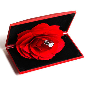 3D Mode elegante Ringe fröhliche rote Box