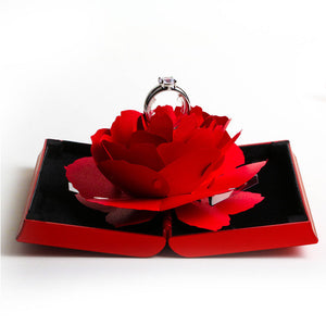 3D Mode elegante Ringe fröhliche rote Box