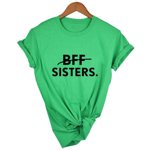 1 Stück BFF SISTERS passendes T-Shirt mit Buchstabendruck