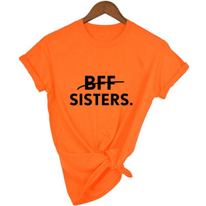 1 Stück BFF SISTERS passendes T-Shirt mit Buchstabendruck