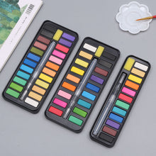 Load image into Gallery viewer, Solid Watercolor Paint Set Portable Water Color Drawing Brush
