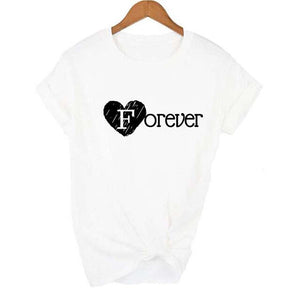 1 Uds. Camisetas a juego con estampado de letras Best Friend Forever BFF