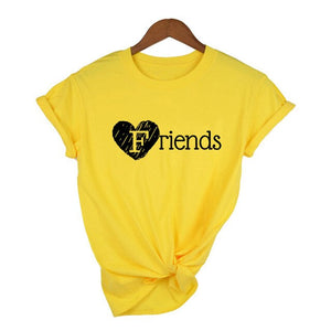 1 Uds. Camisetas a juego con estampado de letras Best Friend Forever BFF