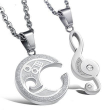 Load image into Gallery viewer, Lovers&#39; and bestfriend Romantic Musical Notes Splicing Pendant
