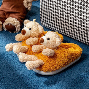 Winter-Puppenbären-Hausschuhe für Familie und BFF