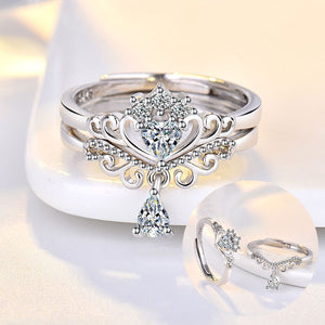 Two-in-one Personality Crown Ring BFF Ring