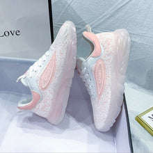 Load image into Gallery viewer, 2020 Flats Platform Fly Weave Women shoes Luminous Comfortable Light Off White Shoes
