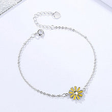 Load image into Gallery viewer, 925 Pure Silver Small Daisy Female Bracelet
