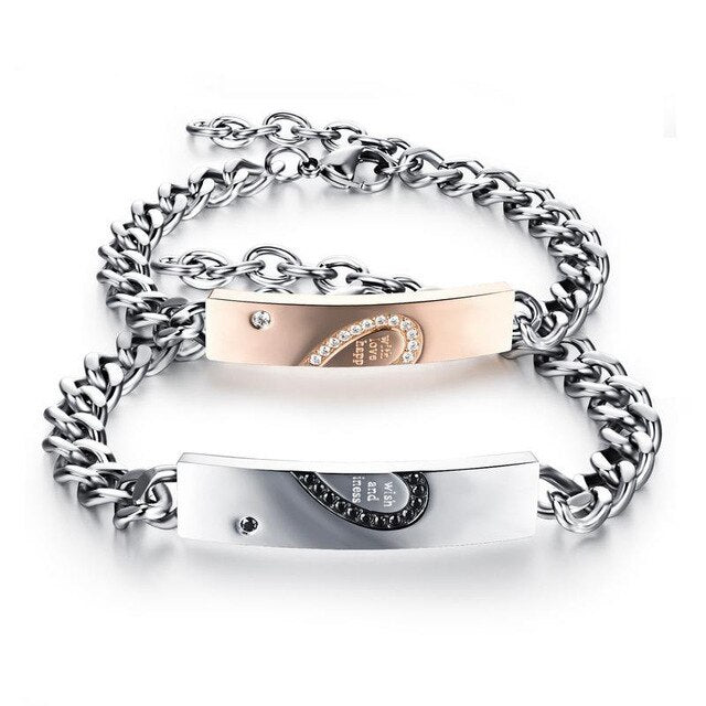 Trend-Paar-Armband, modisches Edelstahl-Liebhaber-Armband