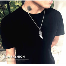 Load image into Gallery viewer, Tide Male Rock Fashion Angel Wing Pendant Necklace

