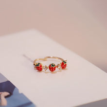 Load image into Gallery viewer, Adjustable Ring Jewelry Strawberry Ring

