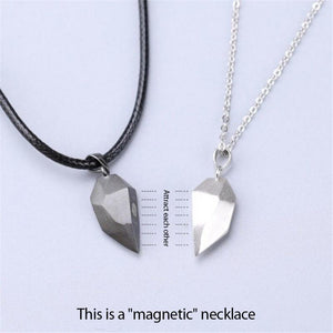 2 Stück neue kreative Wunschstein-Magnet-Halsketten für BFFs-Paare